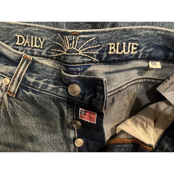 NWT Daily Blue by Adriano Goldschmied Wide Barrel Cotton Jeans Size 24 - Picture 8 of 12